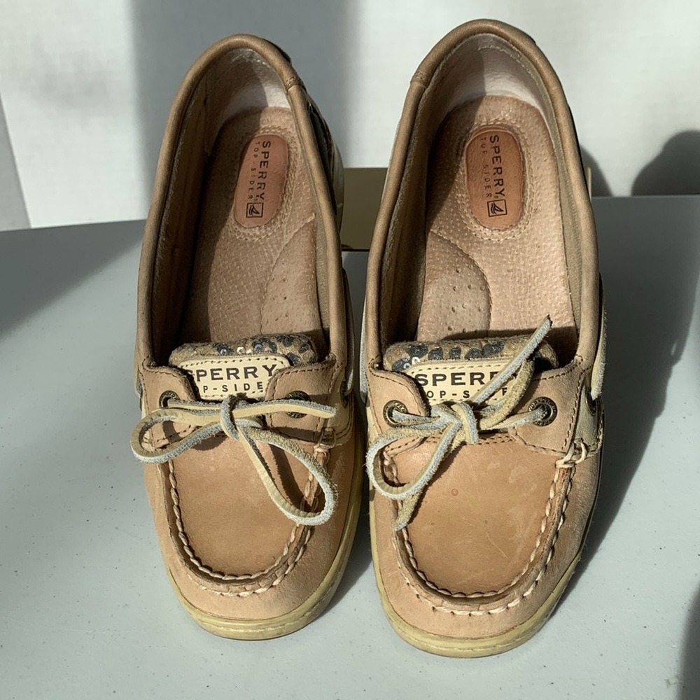 Sperry Top-Sider Angelfish Sequin Leopard Print Womens Size 6 - Picture 3 of 11
